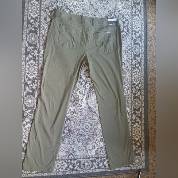 Eddie Bauer Travex UPF 50 Horizon Guide 5 Pocket Pants Womens 18 Tall Green NWT - Picture 2 of 14